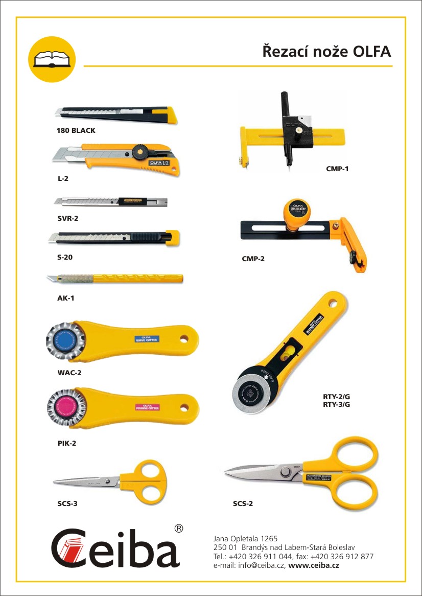 Řezací nože a náhradní břity