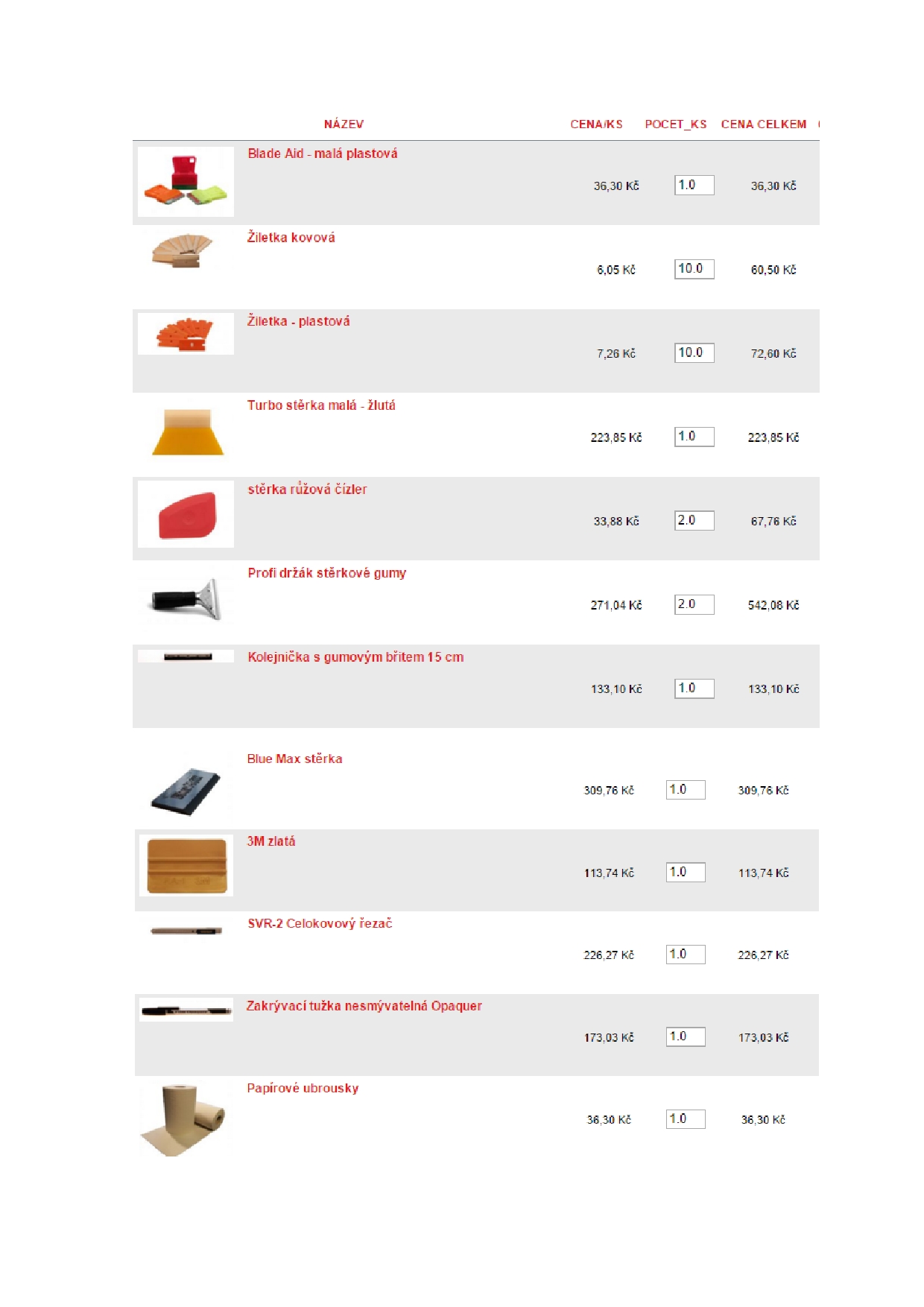 Instalace autofólií STARTER-KIT