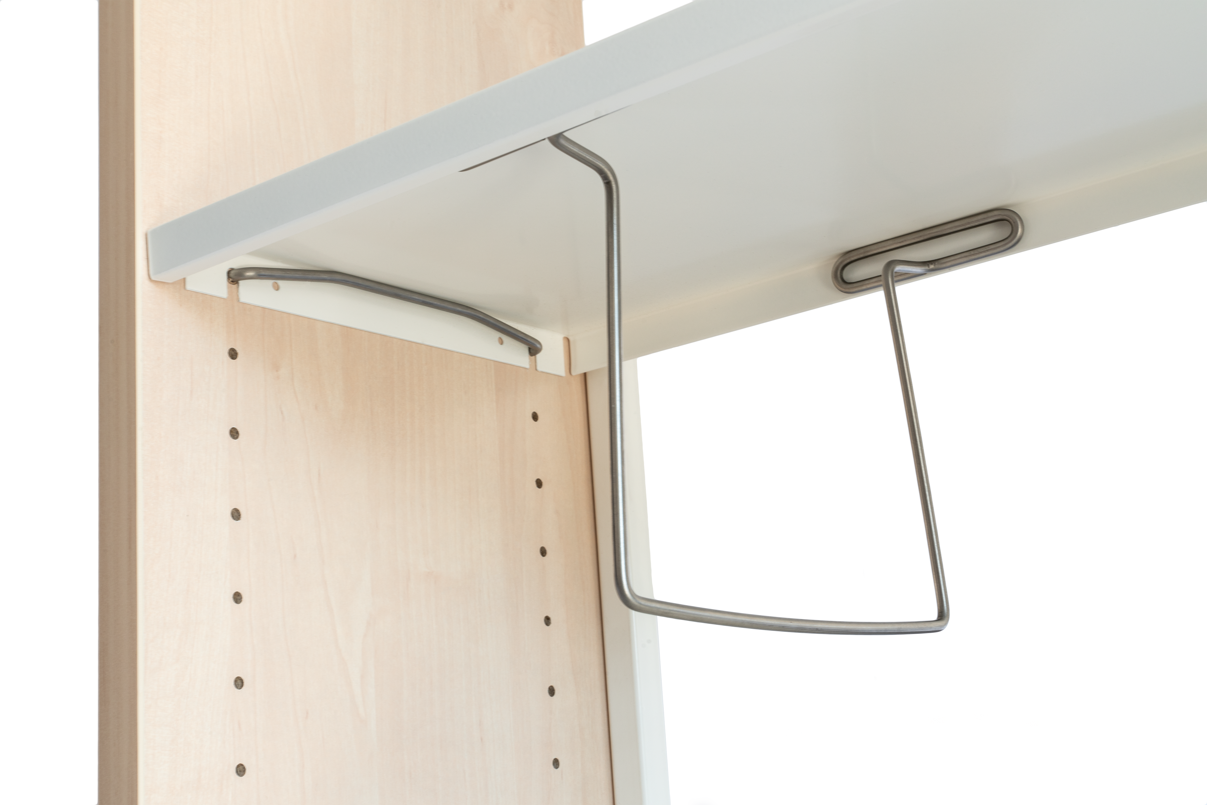 Knižní zarážka pod polici STEELA - nerezový drát